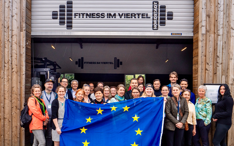 Die Delegation aus zehn verschiedenen EU-Staaten wurde in der Nordstadt von den Projektbeteiligten empfangen.