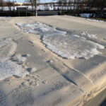 Mehrere Verkehrsunfälle auf der BAB 7 durch Eisplatten