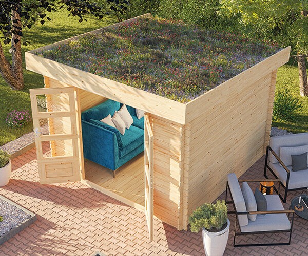 Ökologisch wertvoll: Gartenhaus mit Dachbegrünung