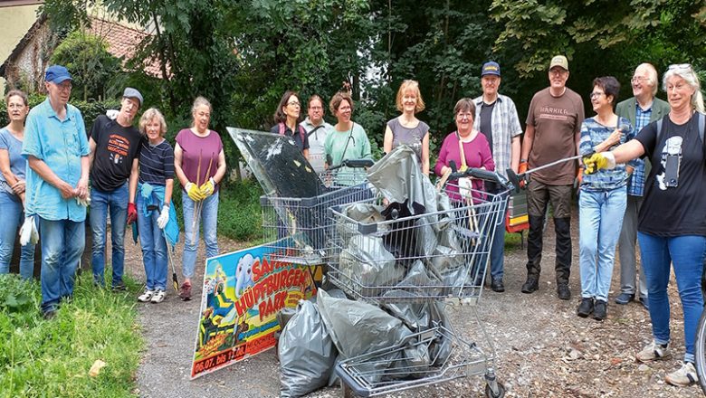 Müllsammelaktion an der Steingrube