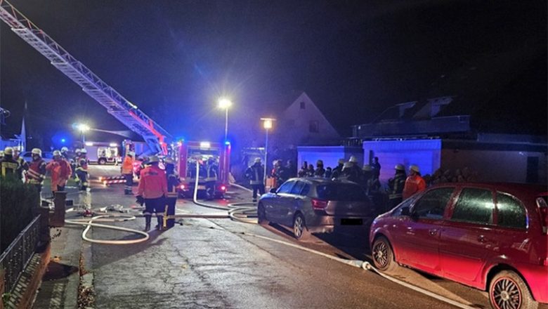Garagen- und Wintergartenbrand an Einfamilienhaus