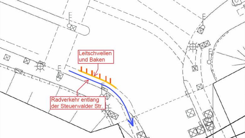 Radwegsicherung Steuerwalder Straße