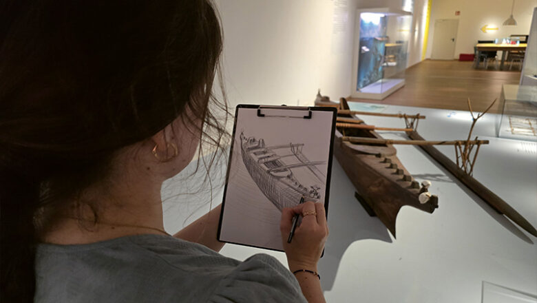 Sehen mit dem Stift: Neues Format „KreativZeit“ ermöglicht Zeichnen im Museum