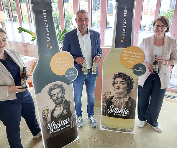 Neue Getränkespezialitäten „Gustavs Helles Sole-Bier“ & „Sophies Sole-Limo“