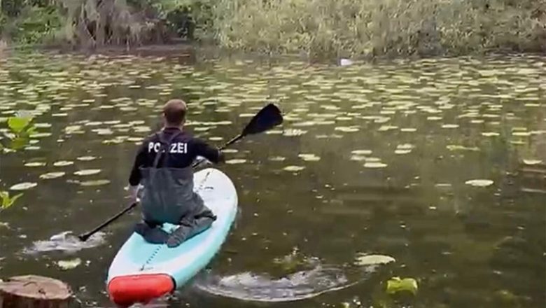 Gegenstand treibt im Wasser – Polizeibeamter zeigt Initiative